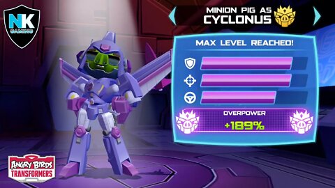 Angry Birds Transformers 2.0 - Preview Of Cyclonus - Max Level With Accessories