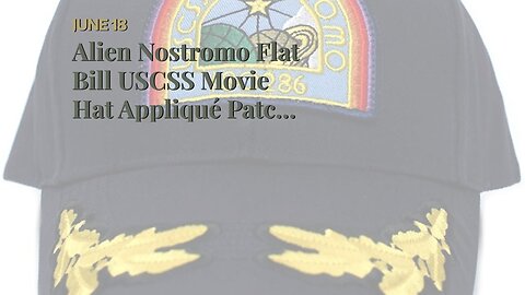 Alien Nostromo Flat Bill USCSS Movie Hat Appliqué Patch Cap Unisex Adult Navy