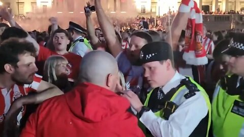 Police not happy with sunderland fans #football #suderland