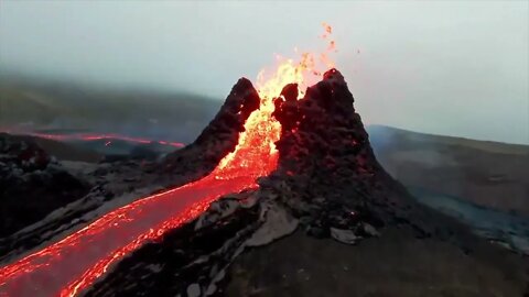 Drone Footage Fagradalsfjall Iceland