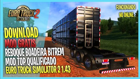 ▶️ETS2 1.43 PACK REBOQUE BOADEIRA BITREM GUERRA PARA EURO TRUCK SIMULATOR 2 1.43