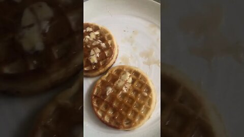 Waffles Real Butter 🧈 & Syrup🔥🔥🔥