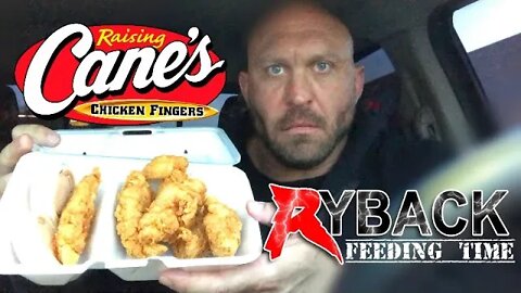 Raising Cane's Chicken Food Review Mukbang - Feeding Time with Ryback