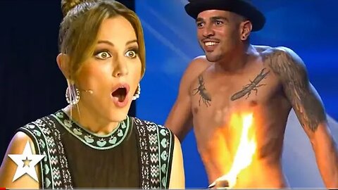 Contestant Sets Himself On FIRE On Spain's Got Talent! Got Talent Global