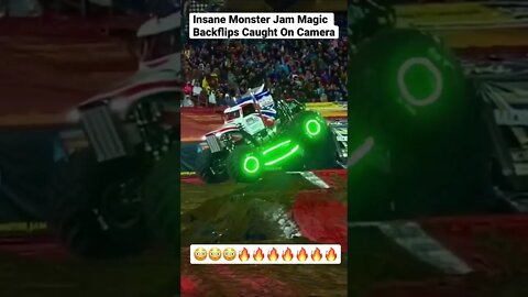 Insane Monster Jam Car Magic Backflips Caught On Camera #shorts #monsterjam #car