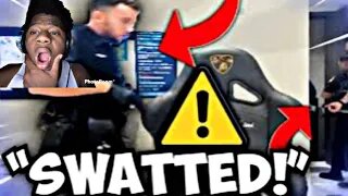 Adin Ross Gets SWATTED IRL On Stream LIVE! *REACTION*