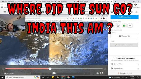 #Sun Disappears over #india all Clouds Turn #Purple - Later it is scrubbed? : May 1, 2022 2:07 PM