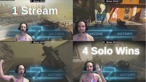 4 Warzone Solo Wins in 1 Stream!