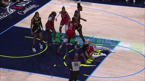 DOUBLE Foul + FLAGRANT After McCowan THROWS DOWN Zahui B When They Get Tangled Up | Wings vs Mystics