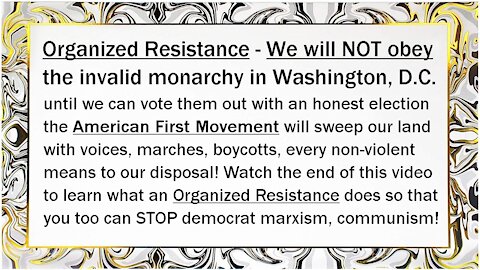 Organized Resistance - We will NOT obey