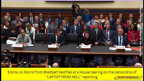 Emma-Jo Morris from Breitbart testifies at a House hearing on the censorship