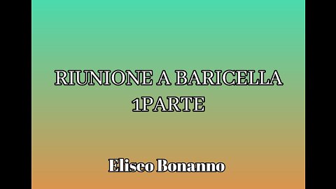 DIRETTA RIUNIONE A BARICELLA (BO) DEL 10-06-2022 F.LLO ELISEO BONANNO.