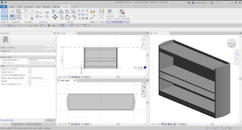 REVIT FAMILY CREATION TUTORIAL - BOOKCASE - PART 6: CREATING BOOKCASE SHELVES