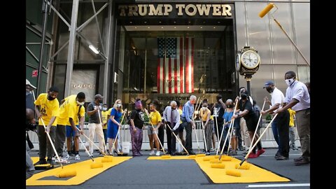 BLM Is Being Co-opted. Trump Feels "Persecuted" By BLM Sign In Front His Hotel. He Should!