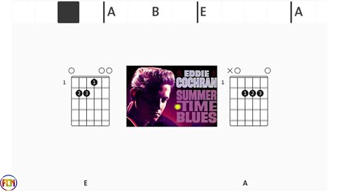 Eddie Cochran - Summertime Blues - (Chords & Lyrics like a Karaoke)