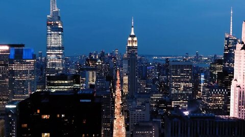 New York City😍Nighttime😍Aerial Drone AMAZING RELAXING