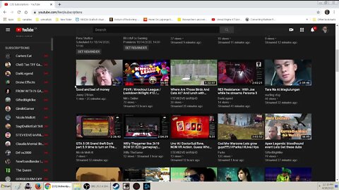 2020 YOUTUBE NOT SHOWING ALL MY SUBSCRIPTIONS LIVES AGAIN