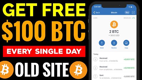 MAKE FREE $100 BITCOIN Every 1 DAY | Zero Investment | no mining