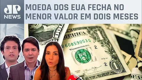 Dólar cai para R$ 4,86; Alan Ghani, Amanda Klein e Claudio Dantas analisam