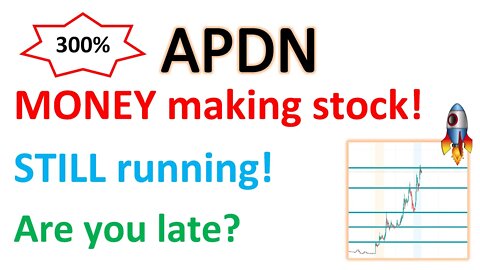 #APDN 🔥 we added at $1.3 and now $5! this stock is flying and you might not be late! should you buy