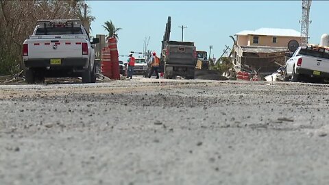 Repair work continues rapidly on access to Pine Island