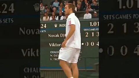 Go to his backhand Viktor | Funny Tennis Moment | Shorts