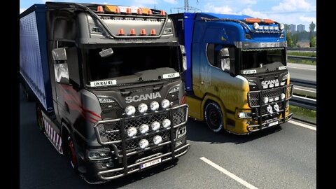 КОЗАЦЬКИЙ КОНВОЙ - Euro Truck Simulator 2 - НАС НІХТО НЕ СПИНИТЬ - СЛАВА УКРАЇНІ