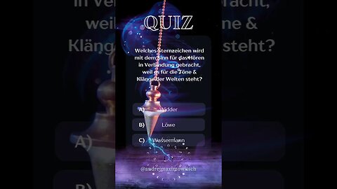 Rätsel: Welches Sternzeichen steht für den Hörsinn? Quiz zur Selbsterkenntnis #alphaiomega #yoga