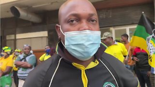 ANC members outside Luthuli House 2