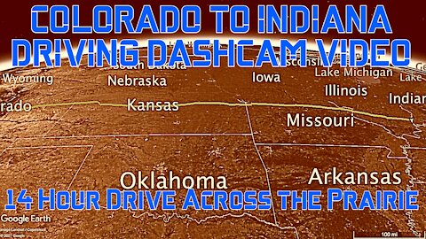 COLORADO TO INDIANA DRIVING DASHCAM VIDEO / 14 Hour Drive Across the Prairie / Garmin Drive Assist50