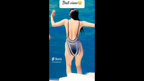 Kiara advani hot butt sexy bikini water swin