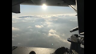 CV-22 Osprey Over Treetops and Mountains