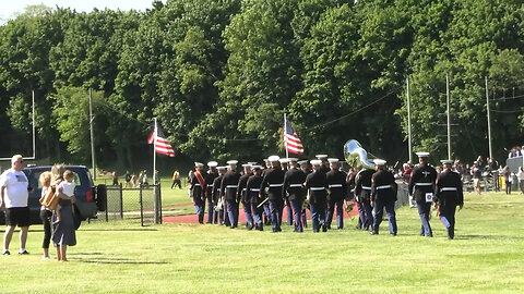 Quantico Marine Band performs at John Glenn High School during Fleet Week