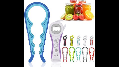 Jar Opener, 5 in 1 Multi Function Can Opener Bottle Opener