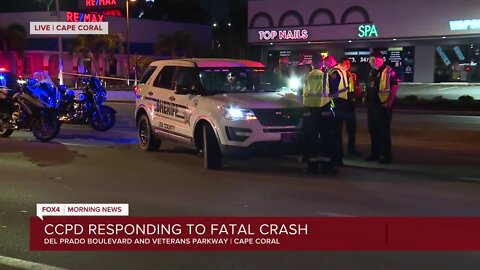 Southbound Del Prado near Veterans closed due to fatal crash