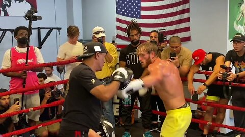 LOGAN PAUL OPEN WORK OUT - WORLD FAMOUS 5th st GYM MIAMI