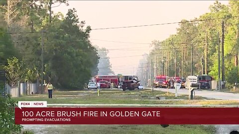 100-acre brush fire causes evacuations in Collier County