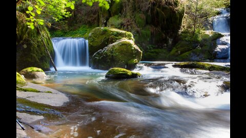 Relaxing Music with waterfall calming music, Sleep music, Stress Relief Music, Meditation Music