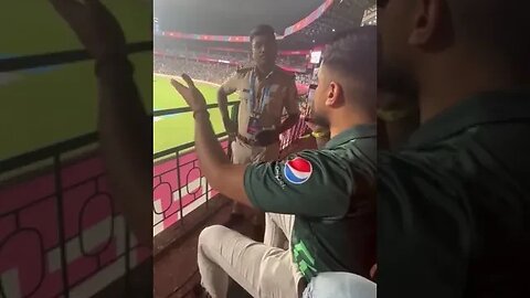 "Cricket Unites, Yet Divides: Pakistani Fan Muzzled by Indian Officer! #FairPlayCricket 🏏🇵🇰