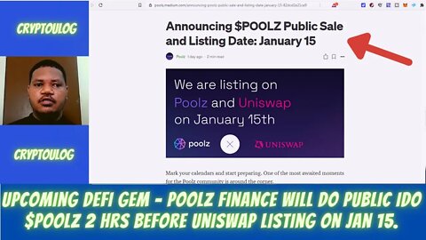 Upcoming Defi Gem - Poolz Finance Will Do Public IDO $POOLZ 2-Hrs Before Uniswap Listing On Jan 15.