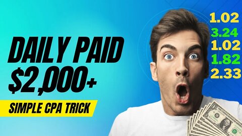 ($2,000+) Make Money Daily Using This Method, CPA Marketing Tutorial, Make Money Online, Market