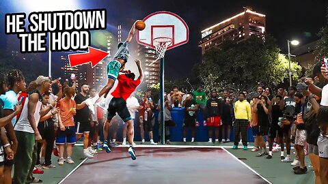 Block My Dunk Win $1,000 vs The Hood...