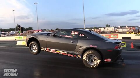 Chevy Camaro HUGE WHeelstands NHRA Stock Eliminator