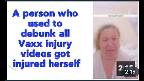 A person who used to debunk all 💉 injury videos got injured herself