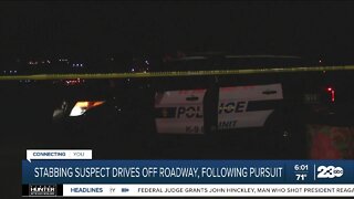 BPD: Stabbing suspect leads officers on chase, drives off road