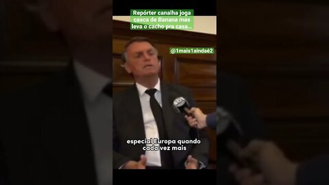 Pergunta é maldosa, vem com uma afirmação. “jornalismo”, mas… o Capitão dá aquele corte Tramontina