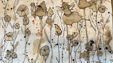 Coffee Splatters and Watercolor Play Time With Megan