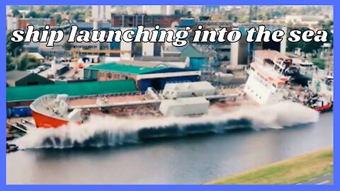 Large Ship Launching Huge Waves and Failures - 2021