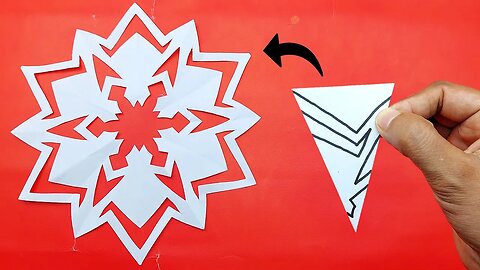 Paper Cutting Design ❄️ How to Make a Snowflake Out of Paper 🎄 Easy Paper Crafts