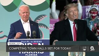 Trump, Biden hold competing town halls